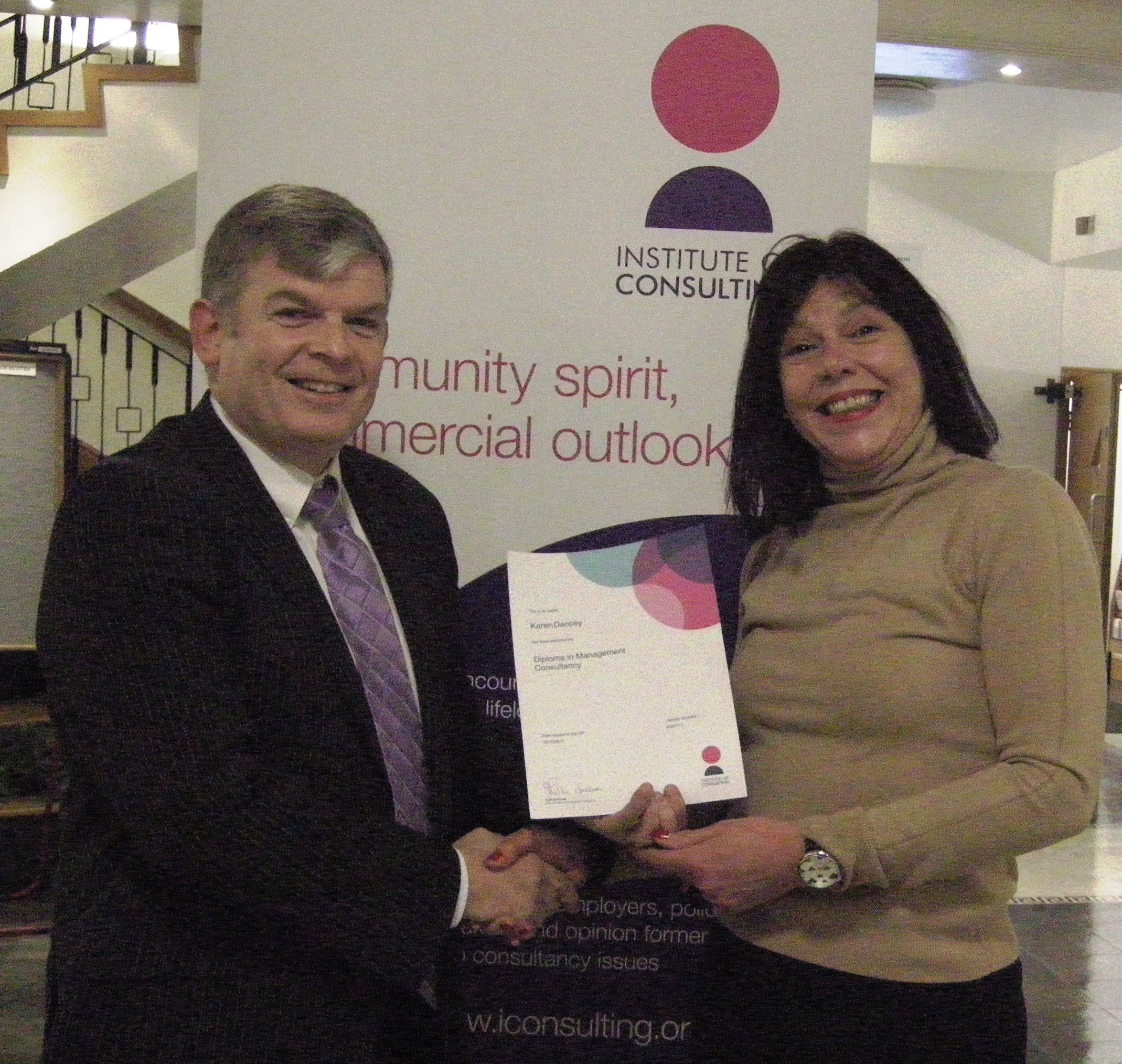 Karen Dancey awarded Diploma in Management Consultancy
